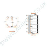 Optimum Prelude OPT-6000 Hifi Stand with 520mm deep shelves