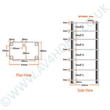 Optimum Prelude OPT-7000SL Hifi Stand with 400mm deep shelves