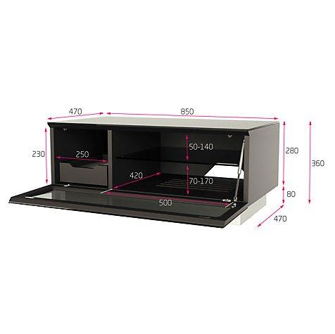 Alphason Element EMT850-GRY High Gloss Grey TV Cabinet