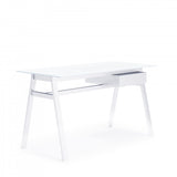 Alphason Richmond White Glass Home Office Desk (AW21928WHT)