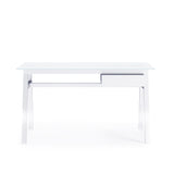 Alphason Richmond White Glass Home Office Desk (AW21928WHT)