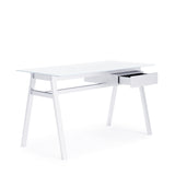Alphason Richmond White Glass Home Office Desk (AW21928WHT)
