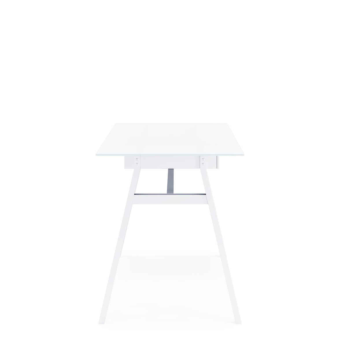 Alphason Richmond White Glass Home Office Desk (AW21928WHT)