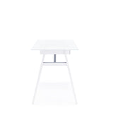 Alphason Richmond White Glass Home Office Desk (AW21928WHT)