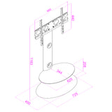 Alphason Argon Black Cantilever TV Stand (ADAR725BLK)