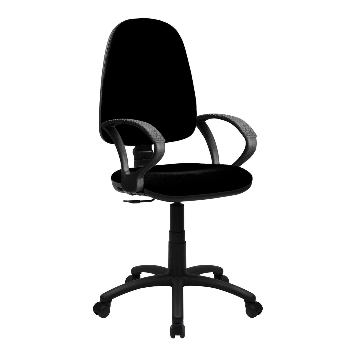 Nautilus Designs Java 100 Medium Back Operator Chair - Single Lever with Fixed Arms - Black