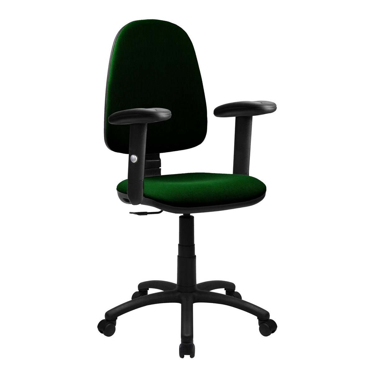 Nautilus Designs Java 100 Medium Back Operator Chair - Single Lever with Height Adjustable Arms - Green