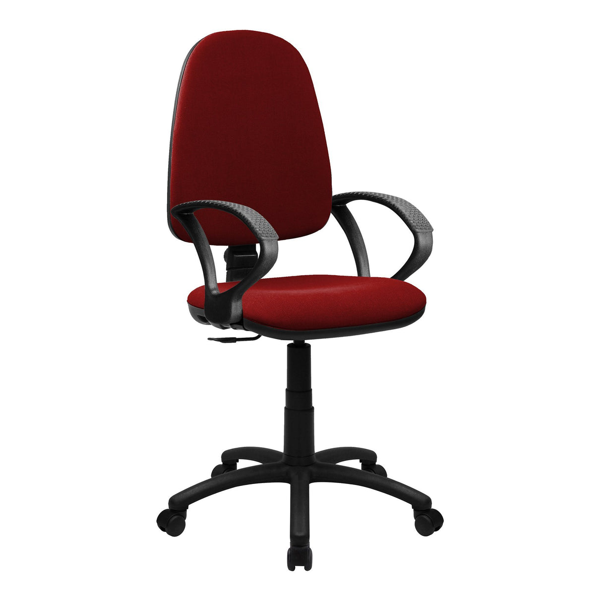 Nautilus Designs Java 100 Medium Back Operator Chair - Single Lever with Fixed Arms - Wine