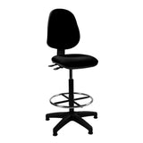 Nautilus Designs Java 200 Medium Back Draughtsman Chair - Twin Lever - Black