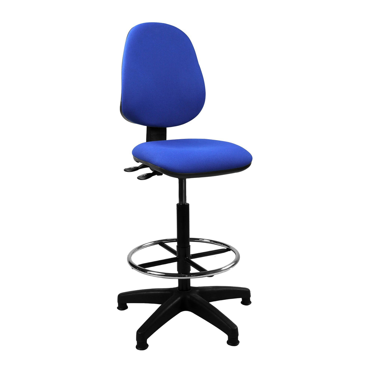Nautilus Designs Java 200 Medium Back Draughtsman Chair - Twin Lever - Blue