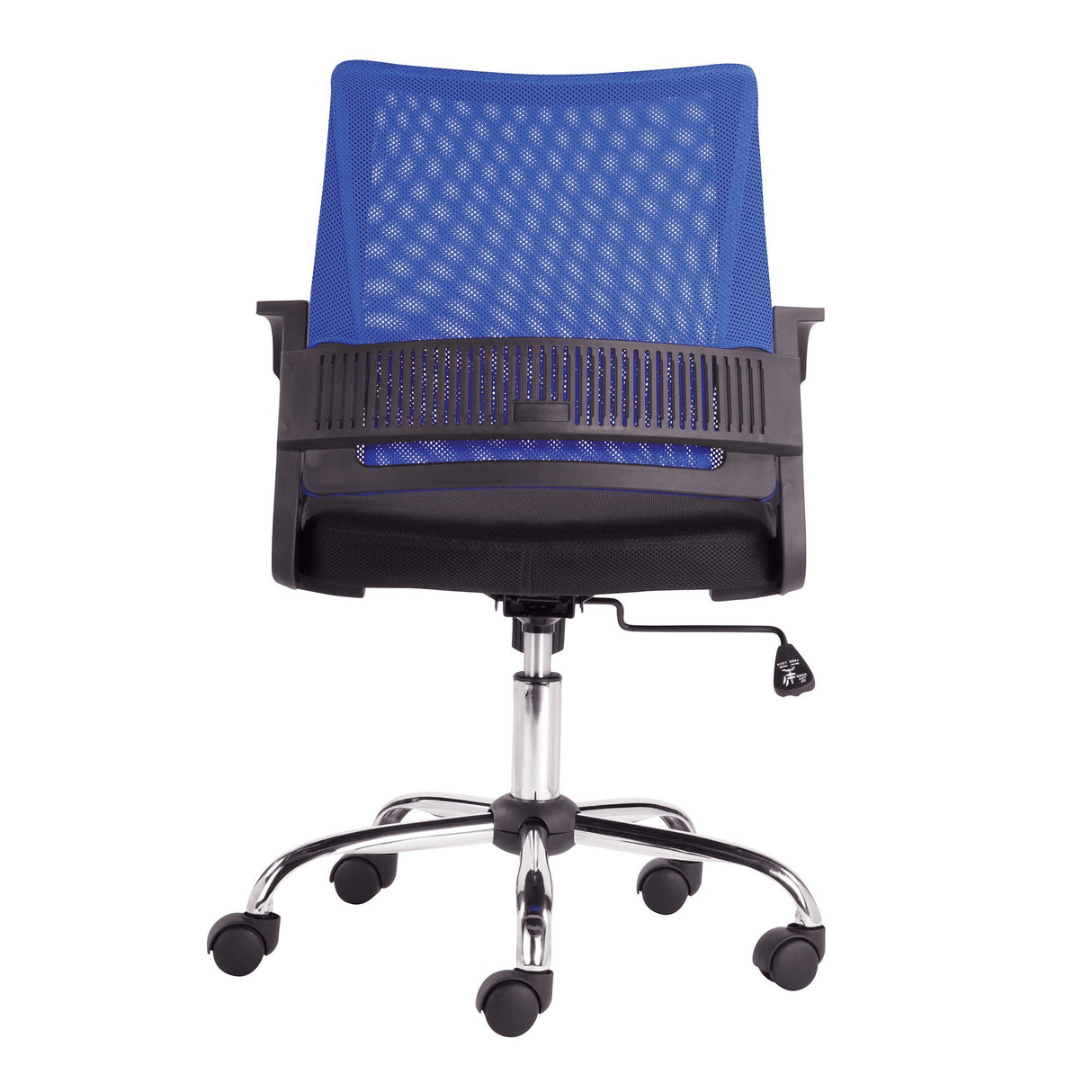 Nautilus Designs Calypso Medium Mesh Back Task Operator Armchair with Chrome Base - Blue