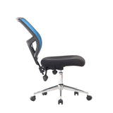 Nautilus Designs Nexus  Medium Back Designer Mesh Operator Chair with Sculptured Lumbar and Spine Support - Blue