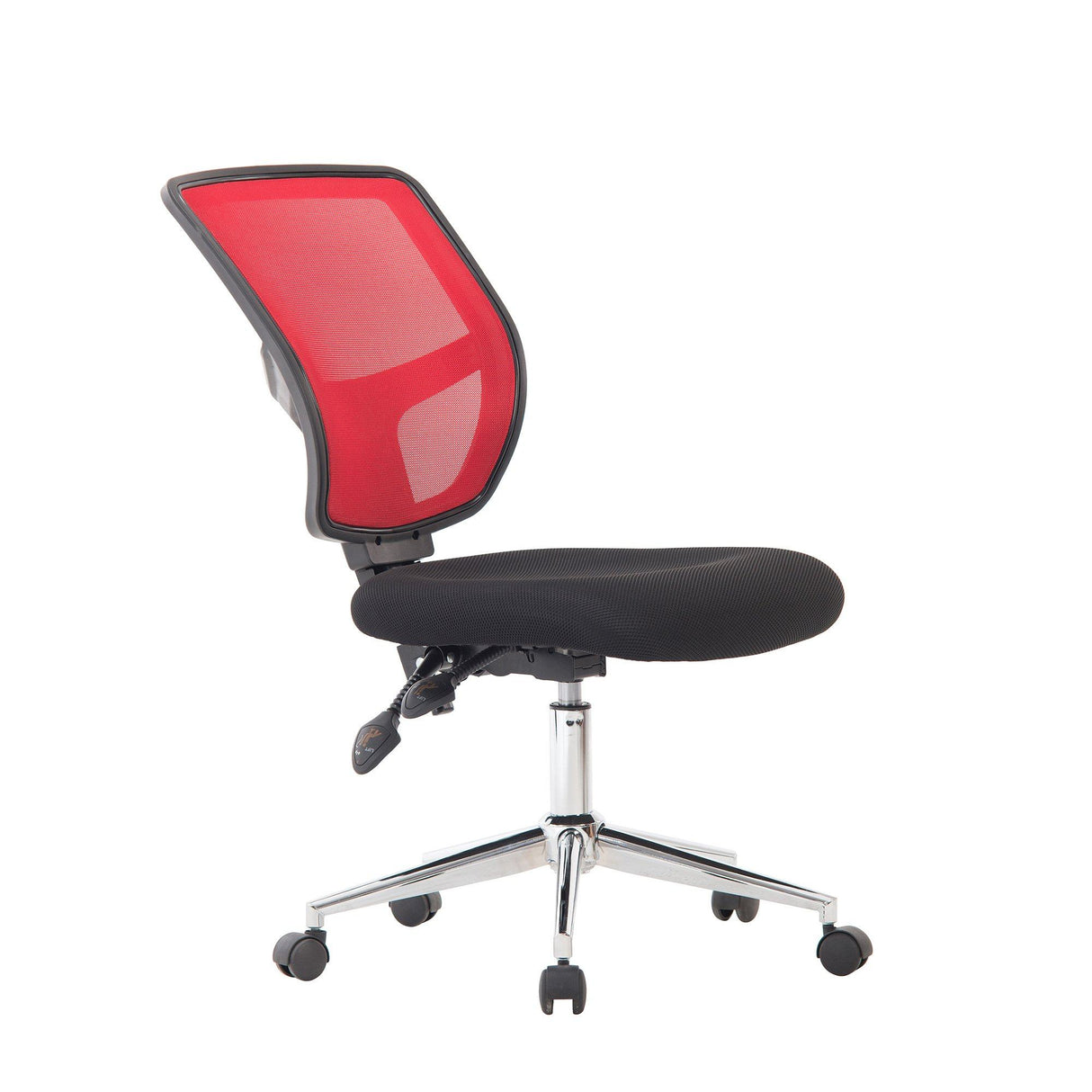Nautilus Designs Nexus  Medium Back Designer Mesh Operator Chair with Sculptured Lumbar and Spine Support - Red