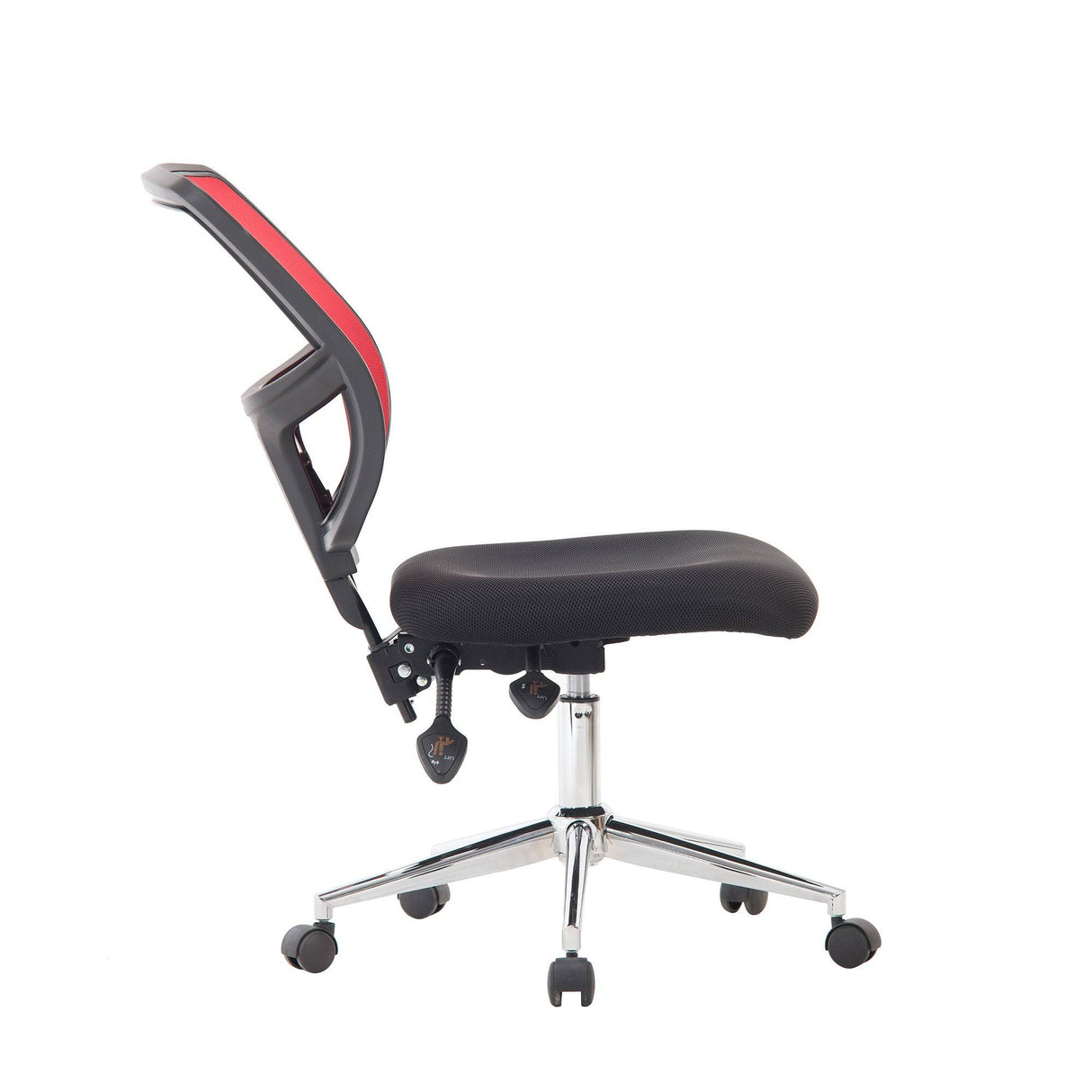 Nautilus Designs Nexus  Medium Back Designer Mesh Operator Chair with Sculptured Lumbar and Spine Support - Red