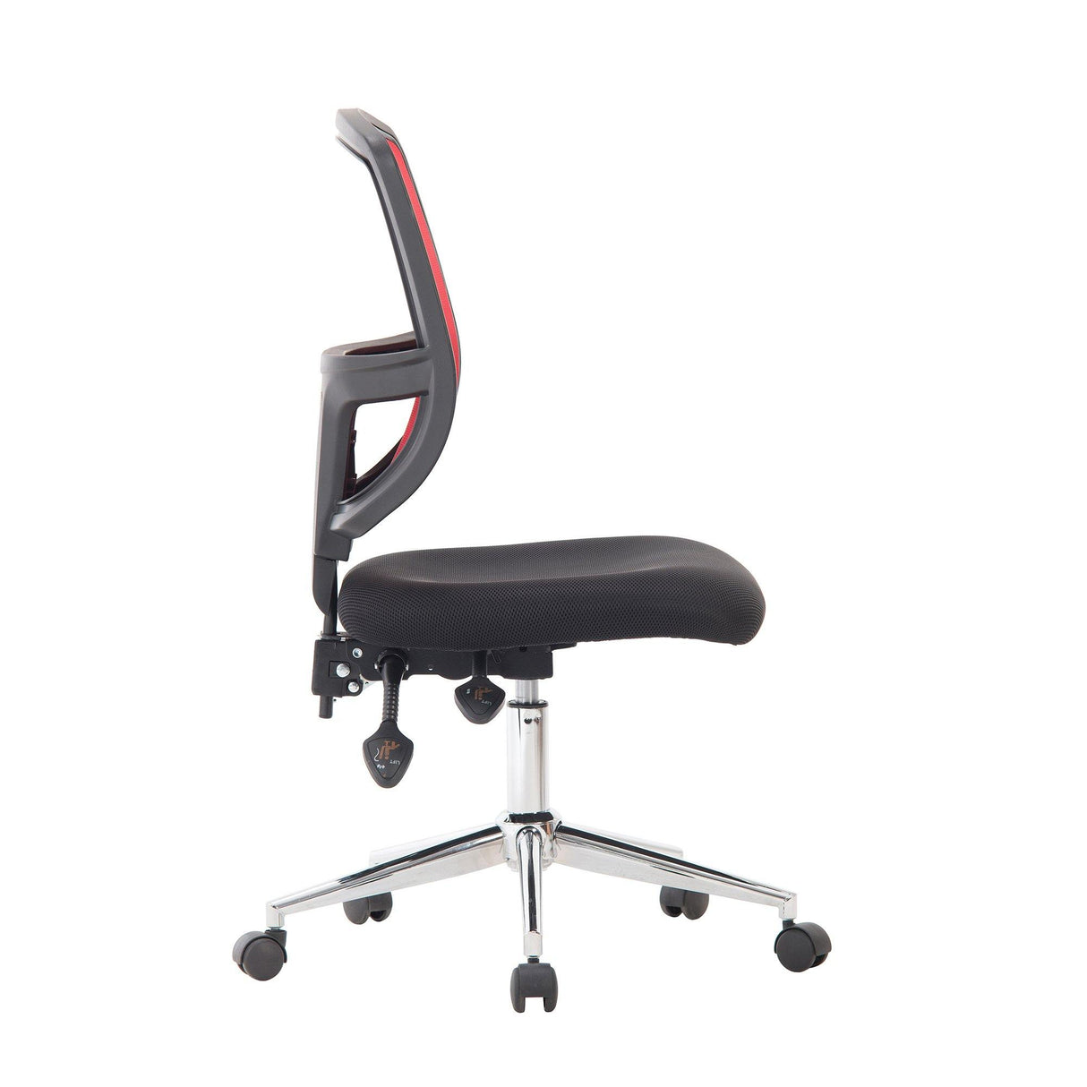Nautilus Designs Nexus  Medium Back Designer Mesh Operator Chair with Sculptured Lumbar and Spine Support - Red