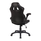 Nautilus Designs Predator  Executive Ergonomic Gaming Style Office Chair with Folding Arms, Integral Headrest and Lumbar Support - Black