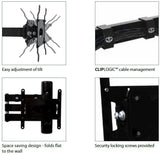 B-Tech BT7515 - Black TV wall bracket double arm for TVs up to 42inch