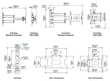 B-Tech BT7515 - Black TV wall bracket double arm for TVs up to 42inch