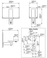 B-Tech BT77 Side Clamping Speaker Wall Brackets in Black or White
