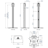 B-Tech BT8581 Tall TV Floor Stand for screens up to 47 inch