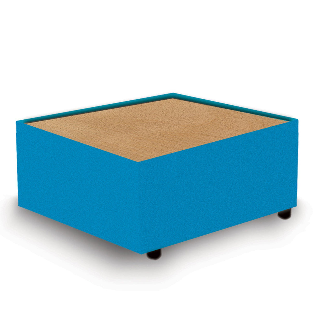 Nautilus Designs Wave Contemporary Modular Fabric Table Unit with Beech Top - Blue