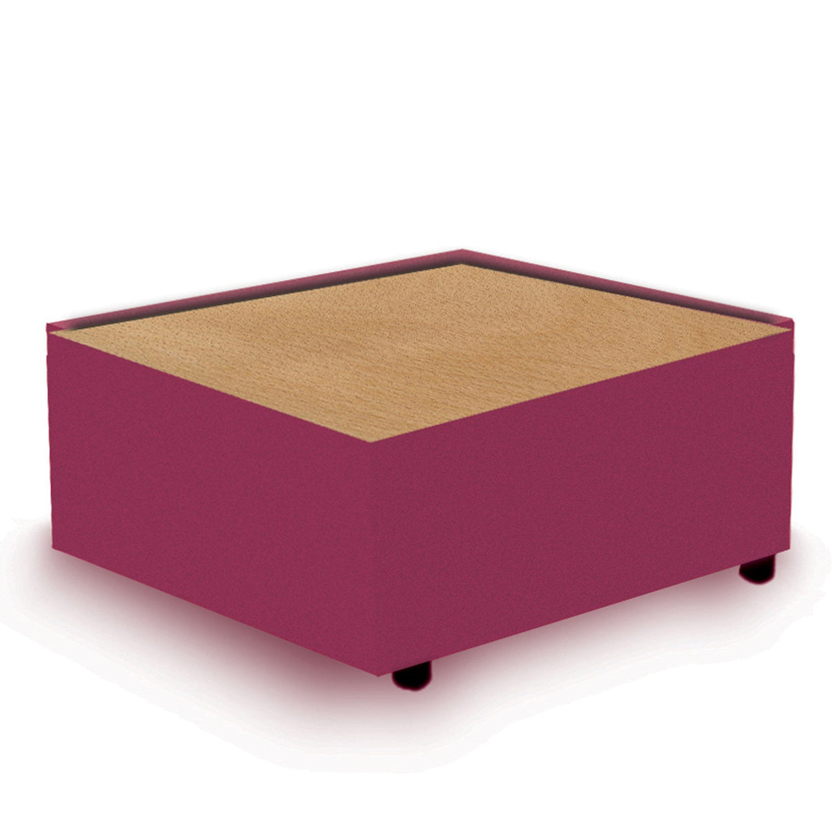 Nautilus Designs Wave Contemporary Modular Fabric Table Unit with Beech Top - Red