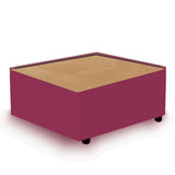 Nautilus Designs Wave Contemporary Modular Fabric Table Unit with Beech Top - Red