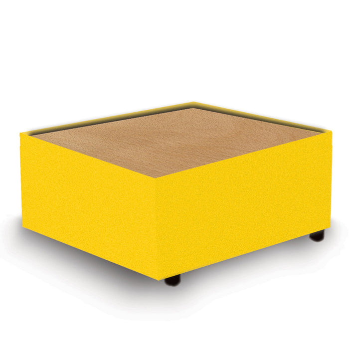 Nautilus Designs Wave Contemporary Modular Fabric Table Unit with Beech Top - Yellow