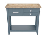 Baumhaus Signature Blue - Reclaimed Small Console Table (CFR02D)
