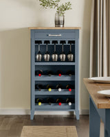 Baumhaus Signature Blue Wine Rack / Glass Storage Cabinet (CFR05A)