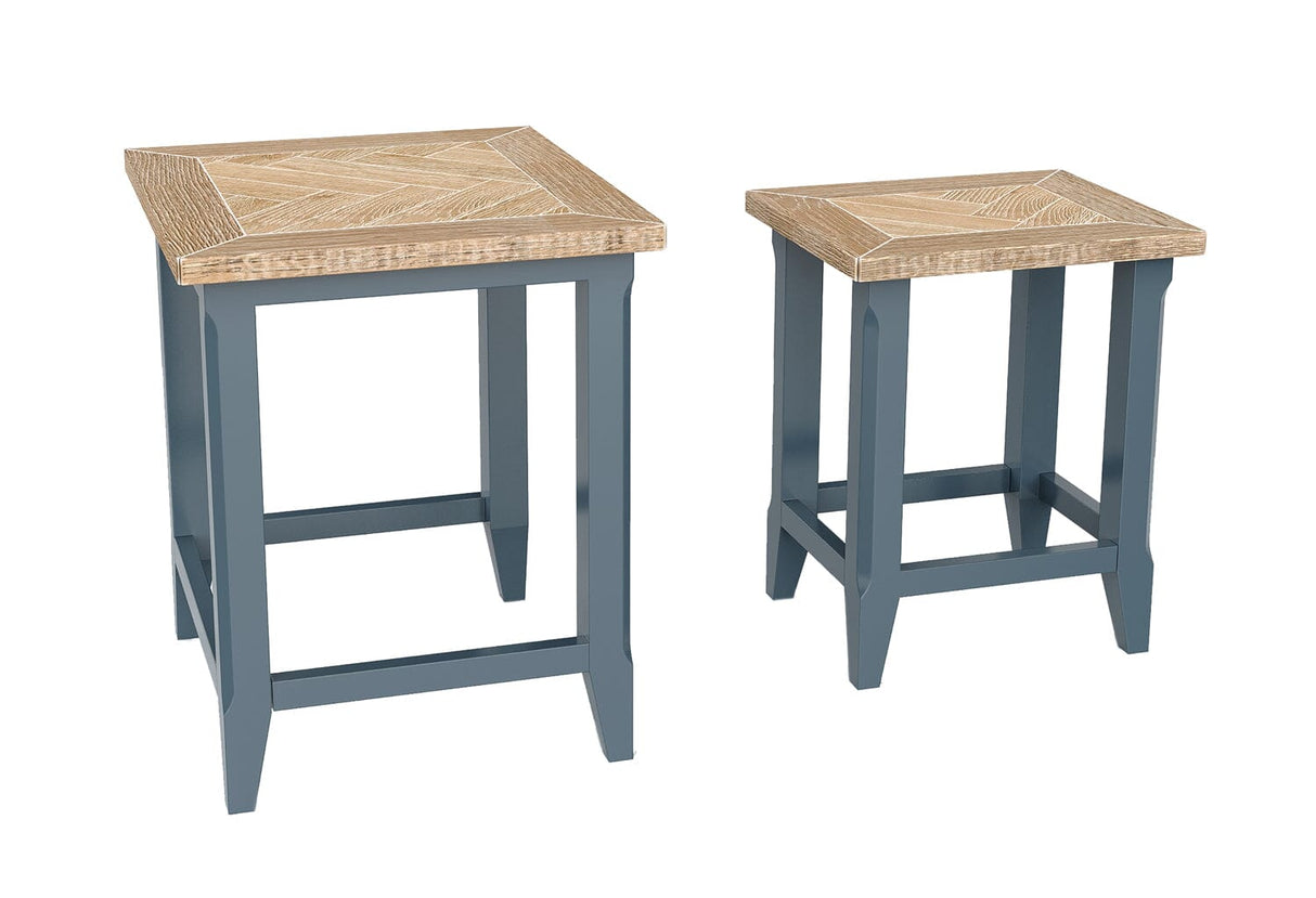 Baumhaus Signature Blue Nest of Two Tables (CFR08B)