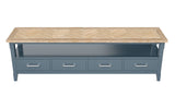 Baumhaus Signature Blue - Large Widescreen Television Cabinet (CFR09B)