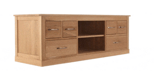 Baumhaus Mobel Oak Widescreen Television Cabinet (COR09B)