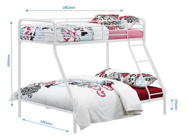 Dorel Home Single over Double Bunk Bed in Black
