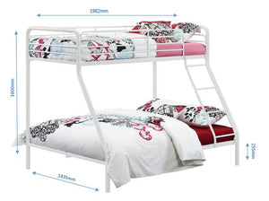 Dorel Home Single over Double Bunk Bed in White