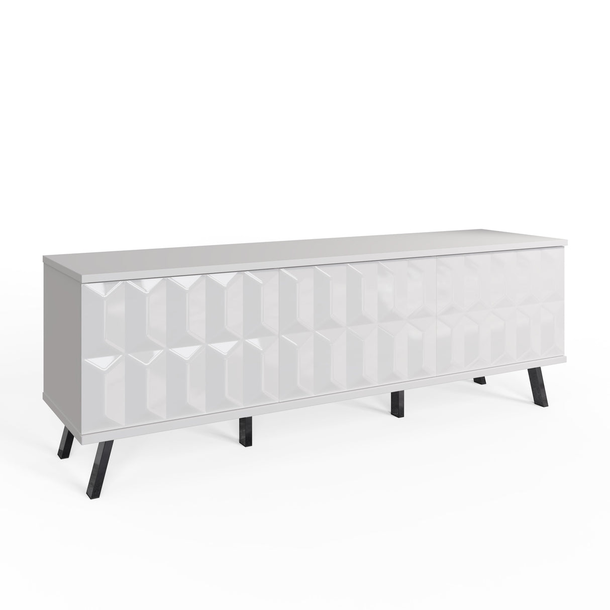 Frank Olsen Elevate White TV Cabinet with Mood Lighting & Intelligent Eye
