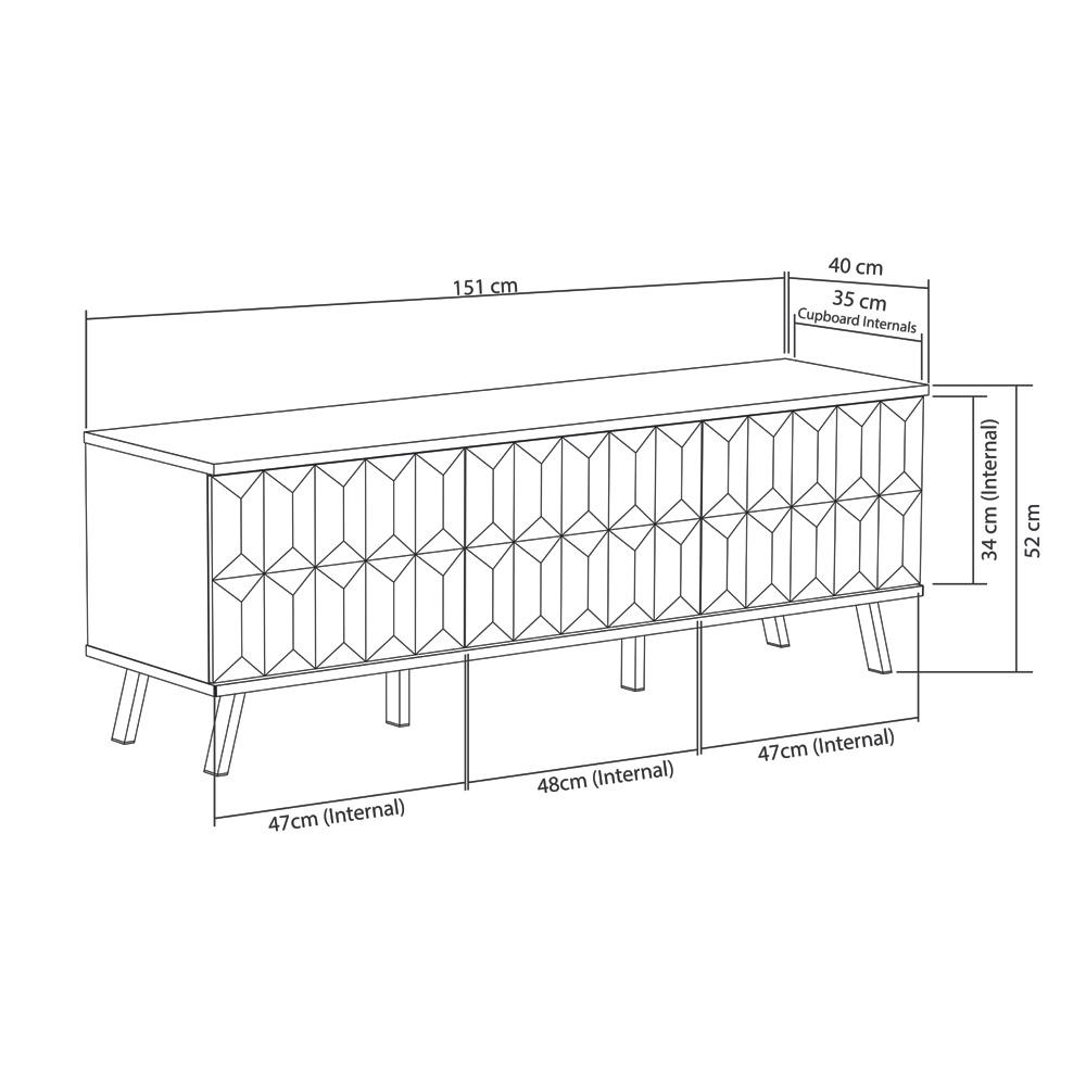 Frank Olsen Elevate Grey TV Cabinet with Mood Lighting