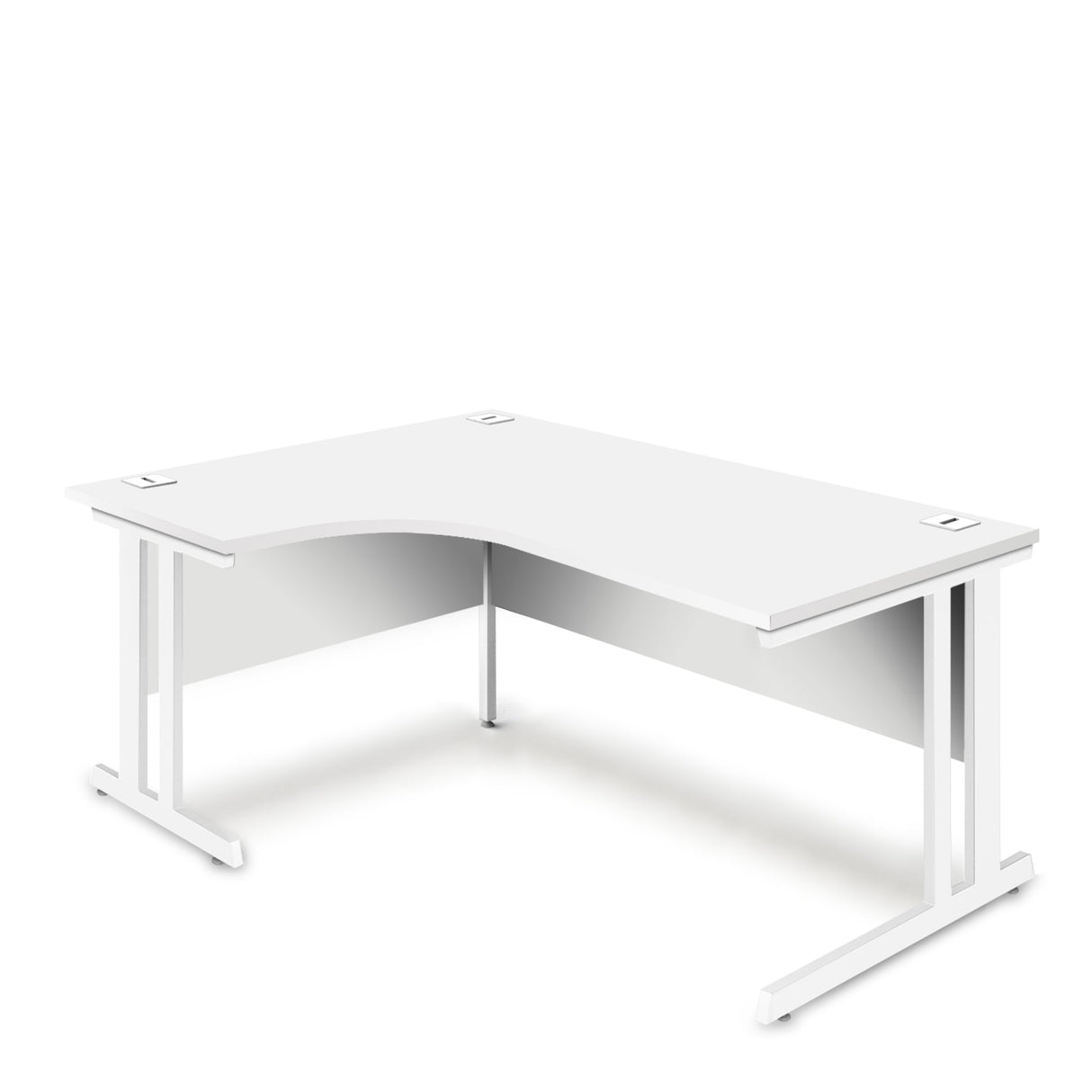 Nautilus Designs Aspire - Ergonomic Left Hand Corner Desk - 1400mm Wide with Cable Management & Modesty Panels