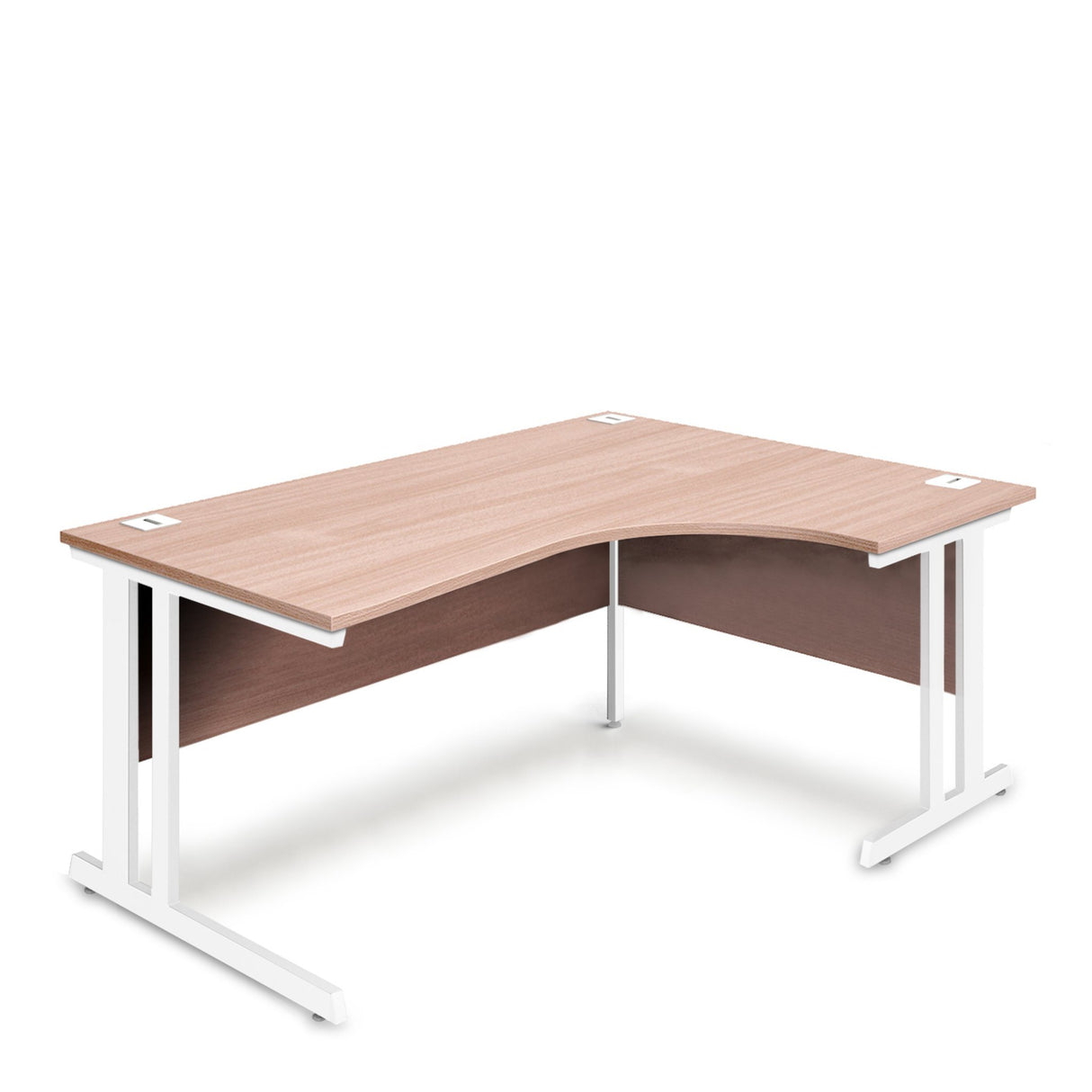 Nautilus Designs Aspire - Ergonomic Right Hand Corner Desk - 1400mm Wide with Cable Management & Modesty Panels