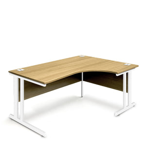 Nautilus Designs Aspire - Ergonomic Right Hand Corner Desk - 1600mm Wide with Cable Management & Modesty Panels