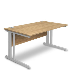 Nautilus Designs Aspire - Rectangular Desk - 1000mm Wide with Cable Management & Modesty Panel