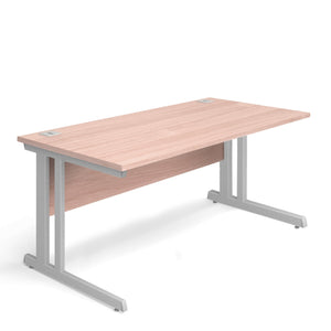 Nautilus Designs Aspire - Rectangular Desk - 1200mm Wide with Cable Management & Modesty Panel