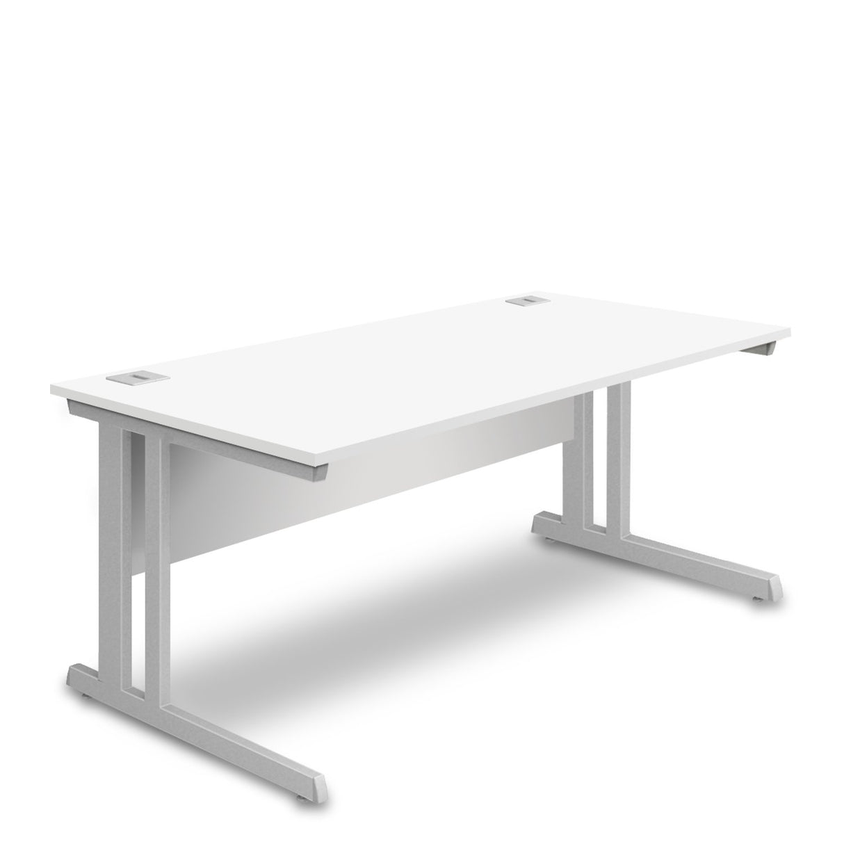 Nautilus Designs Aspire - Rectangular Desk - 1400mm Wide with Cable Management & Modesty Panel