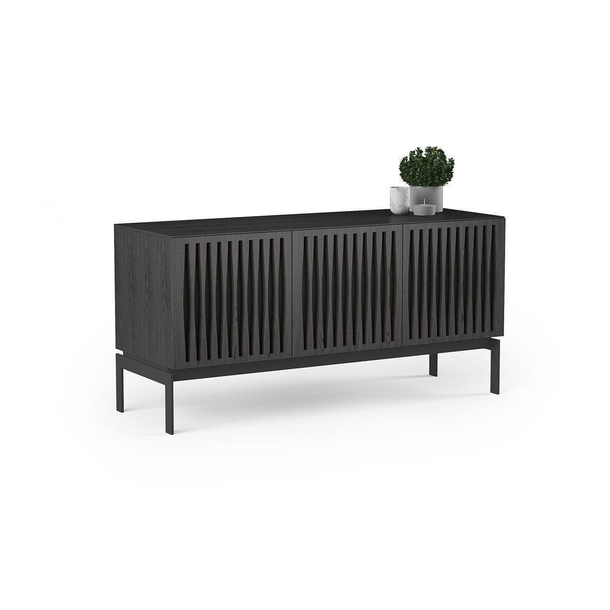 BDI Elements 8777 Tempo Charcoal Stained Ash Console Unit