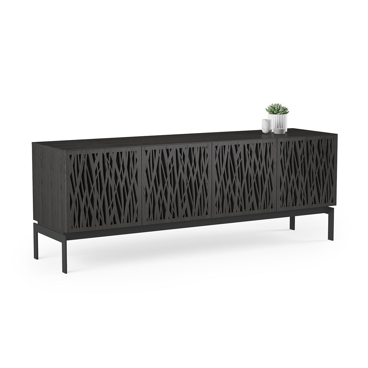 BDI Elements 8779 Wheat Charcoal Stained Ash Console Unit