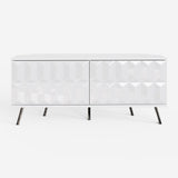 Frank Olsen Elevate White Corner  TV Cabinet with mood lighting & Intelligent eye