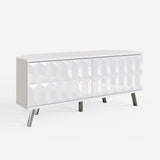 Frank Olsen Elevate White Corner  TV Cabinet with mood lighting & Intelligent eye