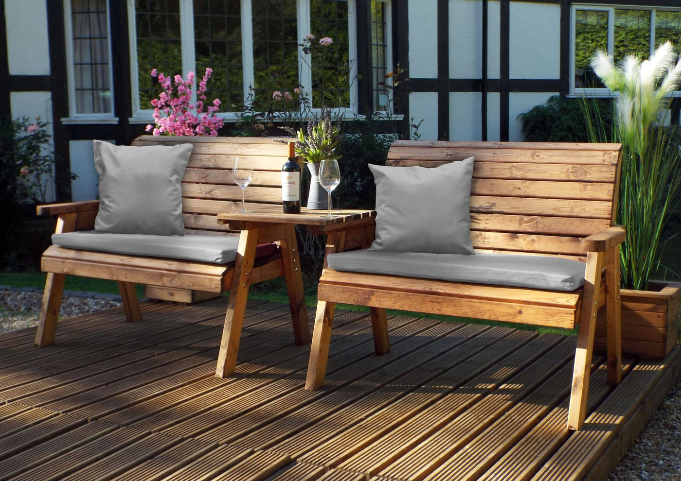 Charles Taylor Two Seater Bench Set with Straight Tray HB115B