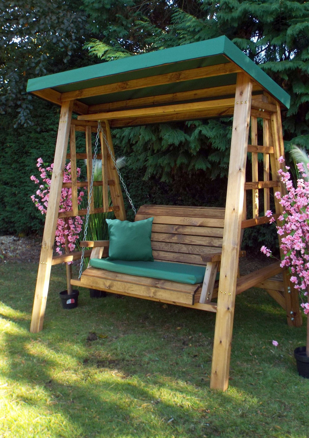 Charles Taylor Dorset Two Seater Swing in Green (HB133G Set)
