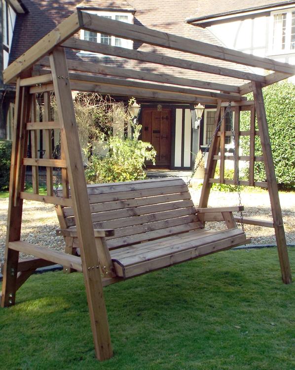 Charles Taylor Dorset Three Seater Swing in Green (HB134G Set)